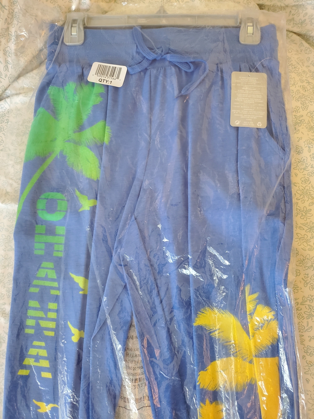 NWT Disney Lilo & Stitch Ohana Blue Sweatpants